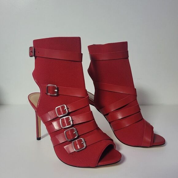 Nicole Miller open toe buckle heels - Picture 3 of 9